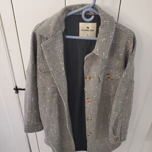 The Normal Brand Houndstooth Jacket with Gold Buttons
